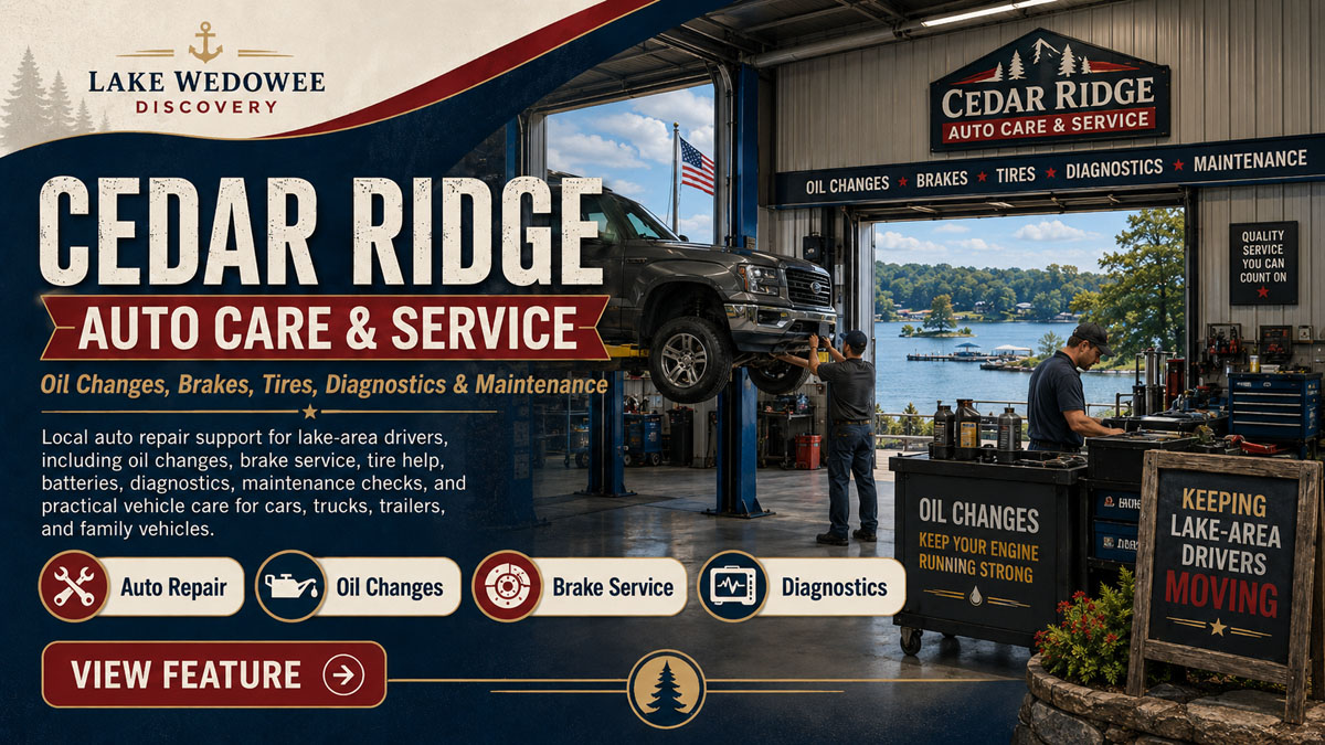 Cedar Ridge Auto Care and Service brakes tires and diagnostics