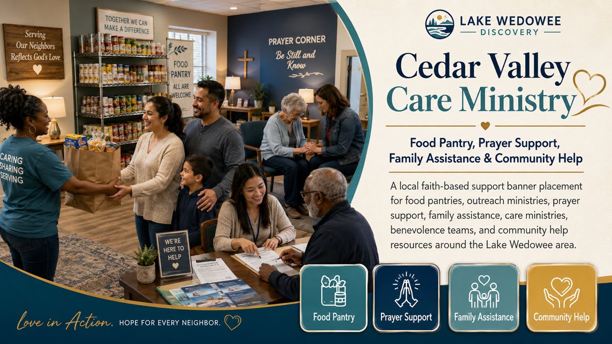 Cedar Valley Care Ministry faith-based support banner