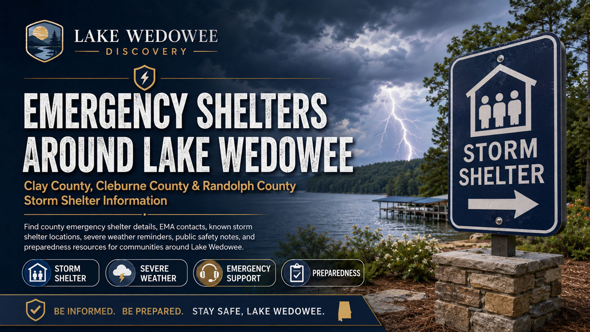 Emergency Shelters Around Lake Wedowee storm shelter information