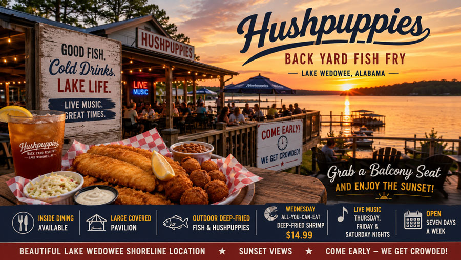 Restaurant dining and lake-area food near Lake Wedowee