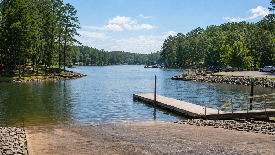 Boat ramp and dock access on Lake Wedowee