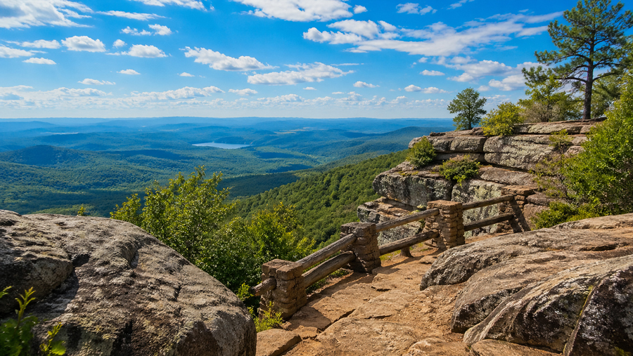 Mountain overlook and day trip scenery near Cheaha