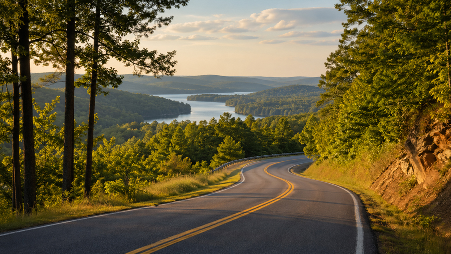 Scenic country road near Lake Wedowee