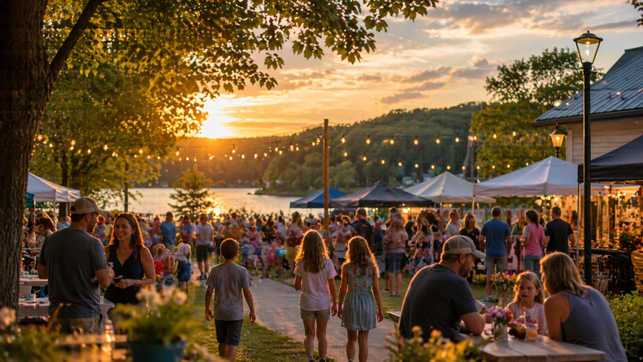 Community gathering representing local events around Lake Wedowee