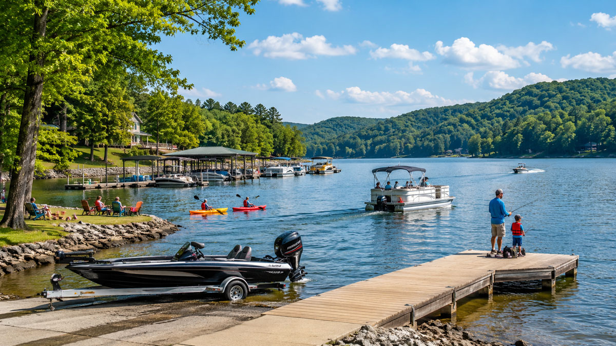Lake activities boating fishing and outdoor fun on Lake Wedowee