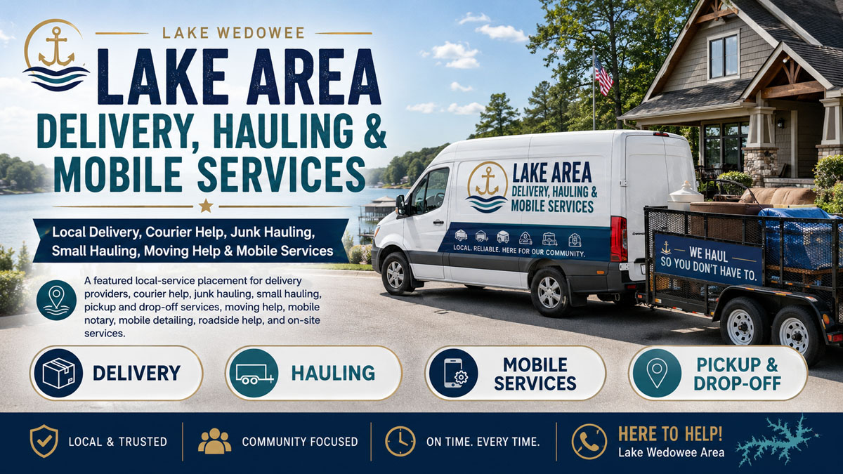 Lake Area Delivery, Hauling and Mobile Services featured local delivery and hauling spotlight