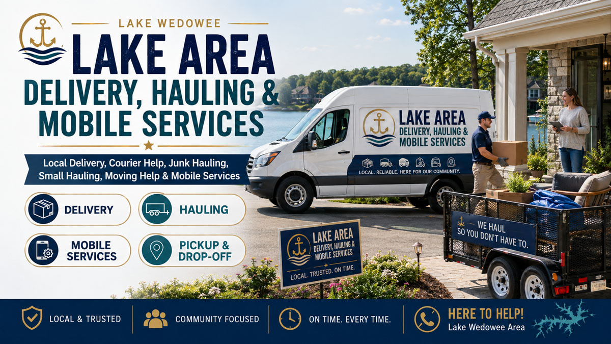 Lake Area Delivery, Hauling and Mobile Services mobile services and on-site help