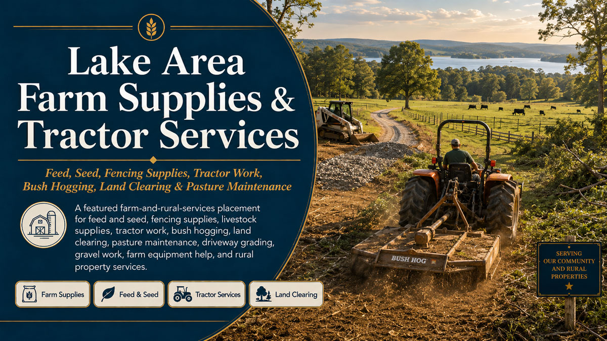 Tractor work, bush hogging, land clearing and pasture maintenance around Lake Wedowee