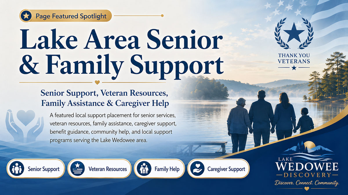Senior support, veteran resources, family assistance and caregiver help around Lake Wedowee