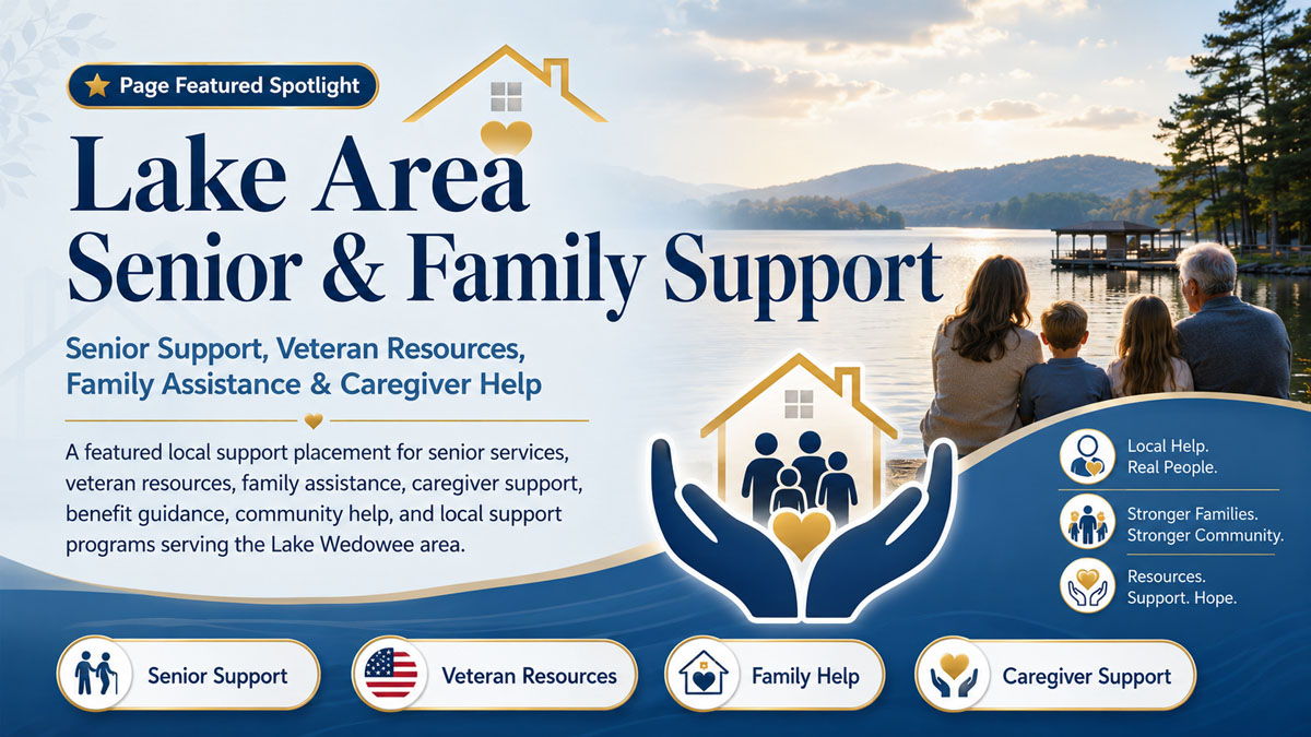 Family help, caregiver support and community resources around Lake Wedowee