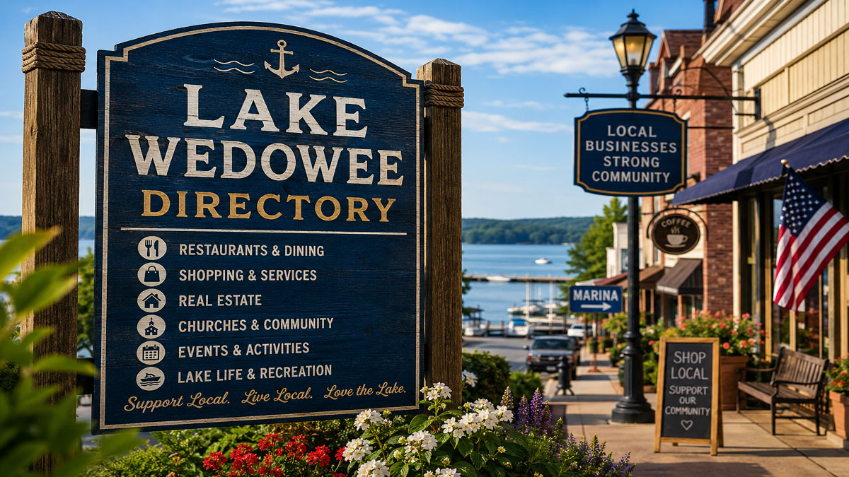 Welcoming local storefronts near Lake Wedowee