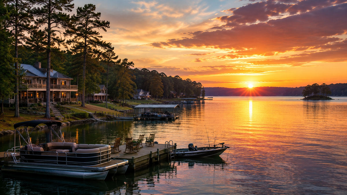 Lake Wedowee shoreline and quiet Alabama lake scenery