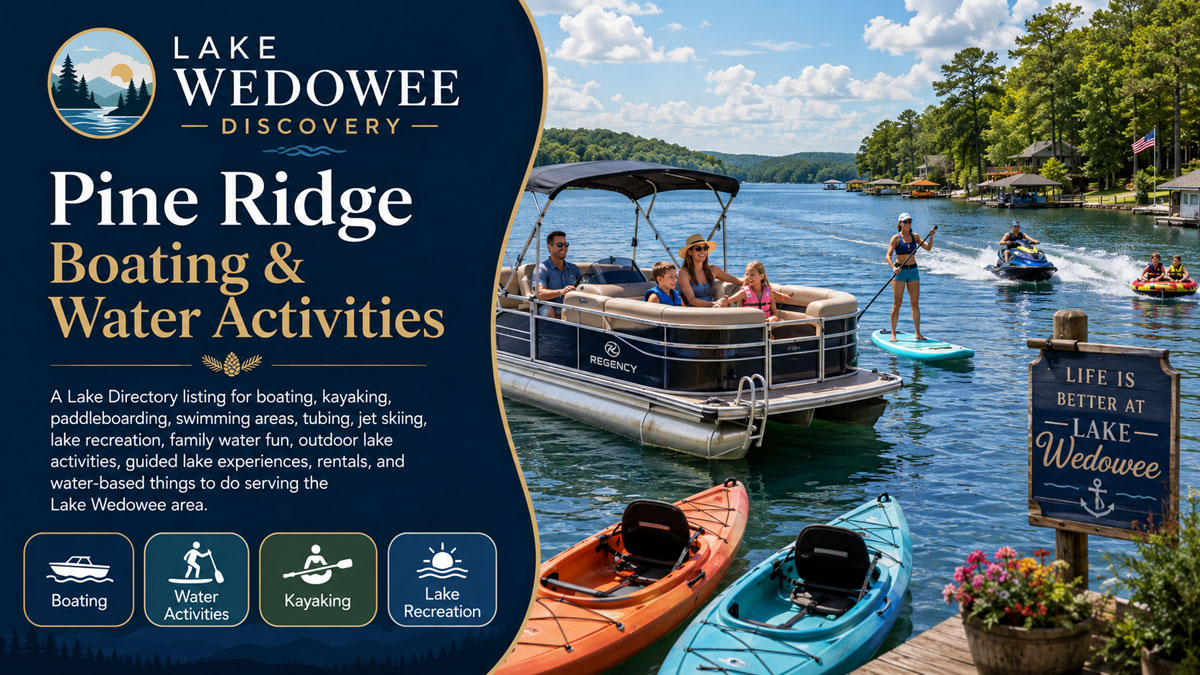 Pine Ridge Boating and Water Activities Lake Directory Card