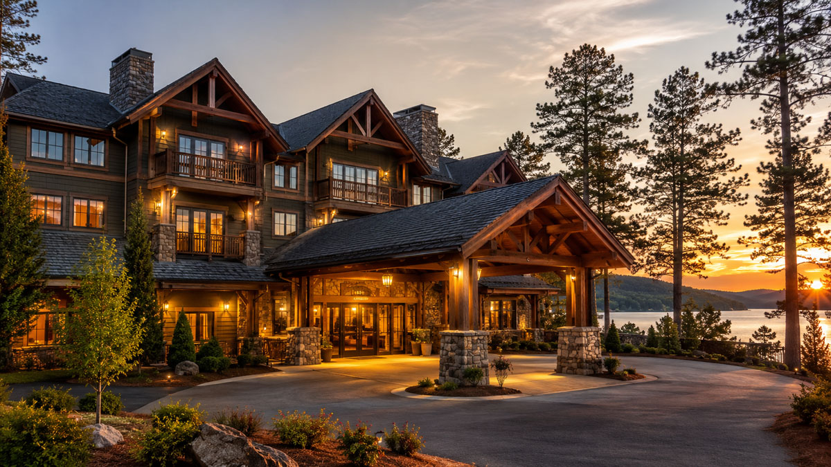 Pine Ridge Hotel Inn and Guest Stay Lake Directory Card