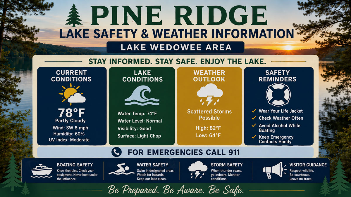 Pine Ridge Lake Safety and Weather Information weather awareness