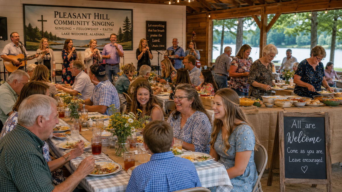 Pleasant Hill Community Singing fellowship meal and outreach