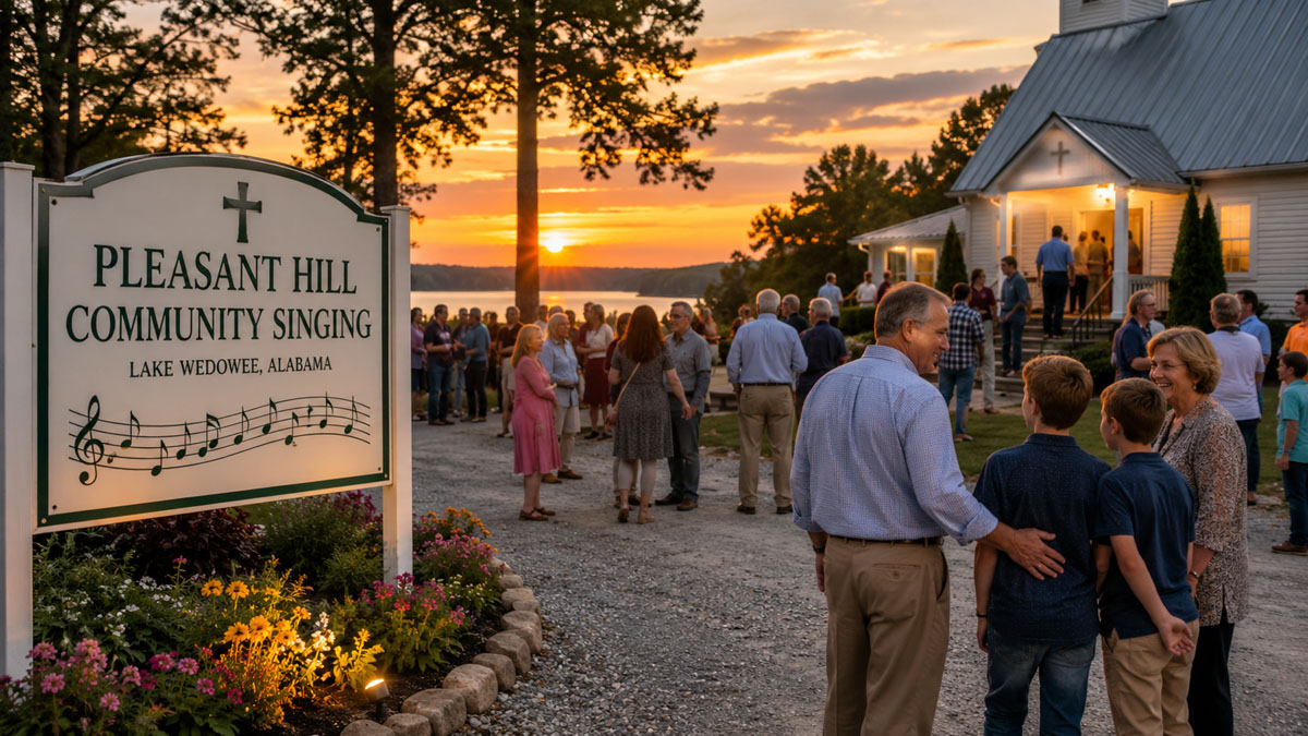 Pleasant Hill Community Singing revival service and community gathering