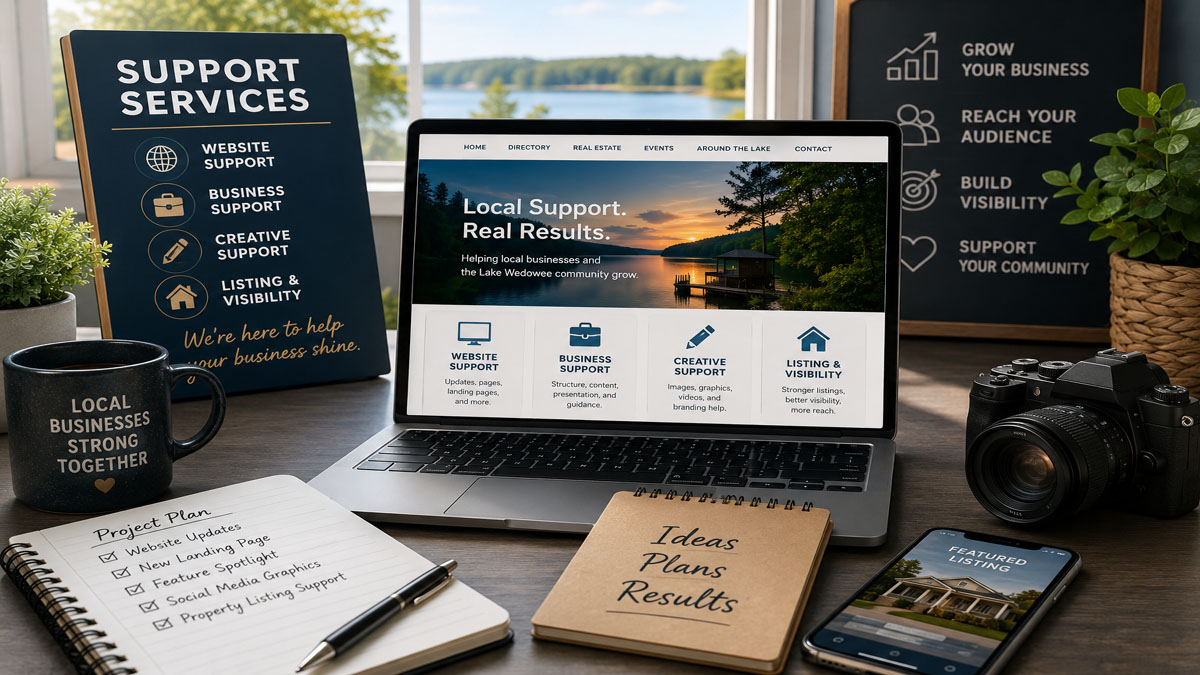 Website business creative listing and visibility support around Lake Wedowee