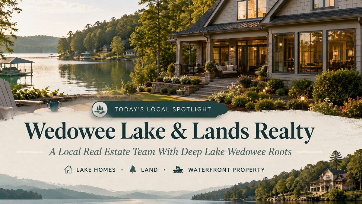 Illustrative upscale Lake Wedowee home image for the Wedowee Lake and Lands Realty spotlight